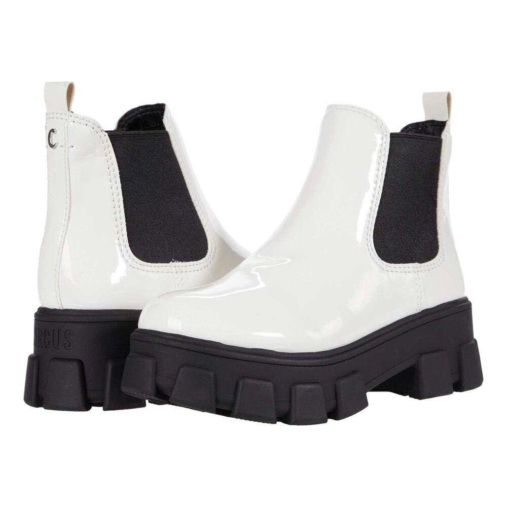 Circus NY by Sam Edelman Women White Darielle Combat Platform Booties Size 10M